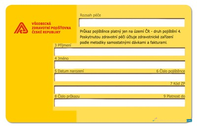 Download Czech Republic health insurance card Photoshop template